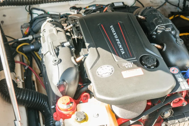 Slide: The Image of Volvo Penta 380 V8 engine in 2023 Chaparral 287 SSX boat. - 17