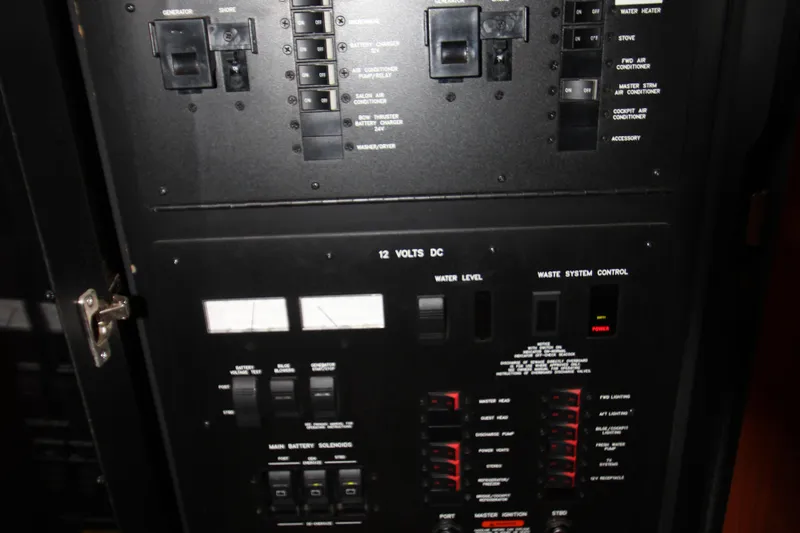 Slide: The Image of Open freezer in 2006 Sea Ray 400 Sundancer yacht kitchen, showing ice storage. - 42