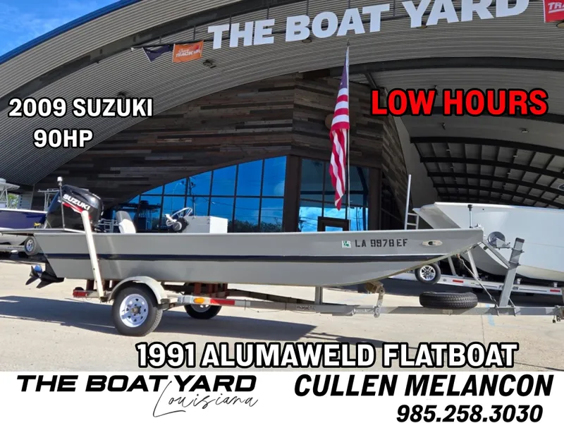The Image of 1991 Alumaweld Flatboat at The Boat Yard Louisiana. - 1