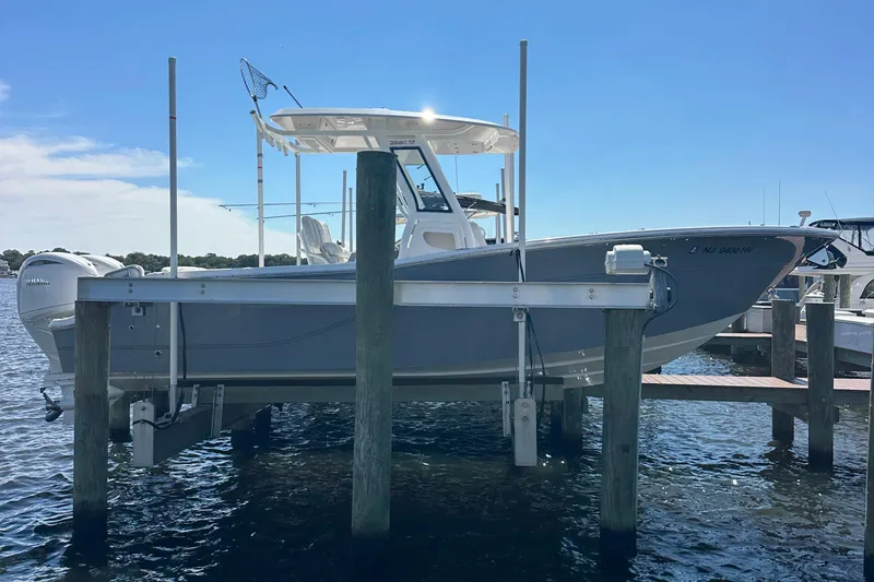 The Image of 2026 Sea Fox 268 Commander boat docked with Yamaha outboard motor. - 0