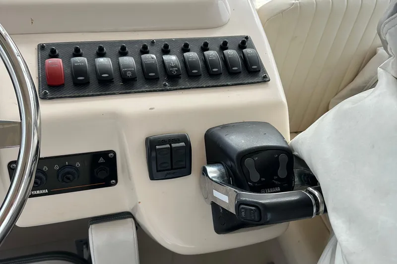 Slide: The Image of Garmin display on 2008 Grady-White Express 330 boat dashboard. - 30