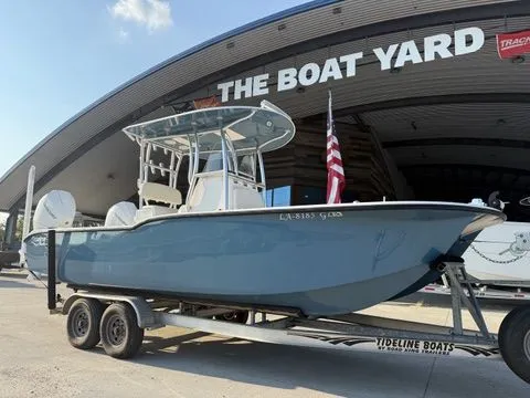 Slide: The Image of 2020 Tideline 235 Hybrid boat on trailer at The Boat Yard dealership. - 16