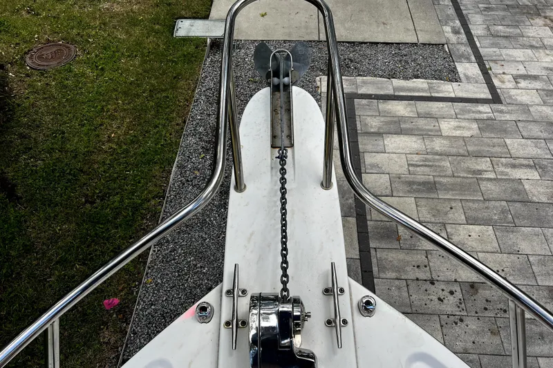 Slide: The Image of Bow view of 2023 Parker 2120 Sport Cabin with anchor and chain. - 55