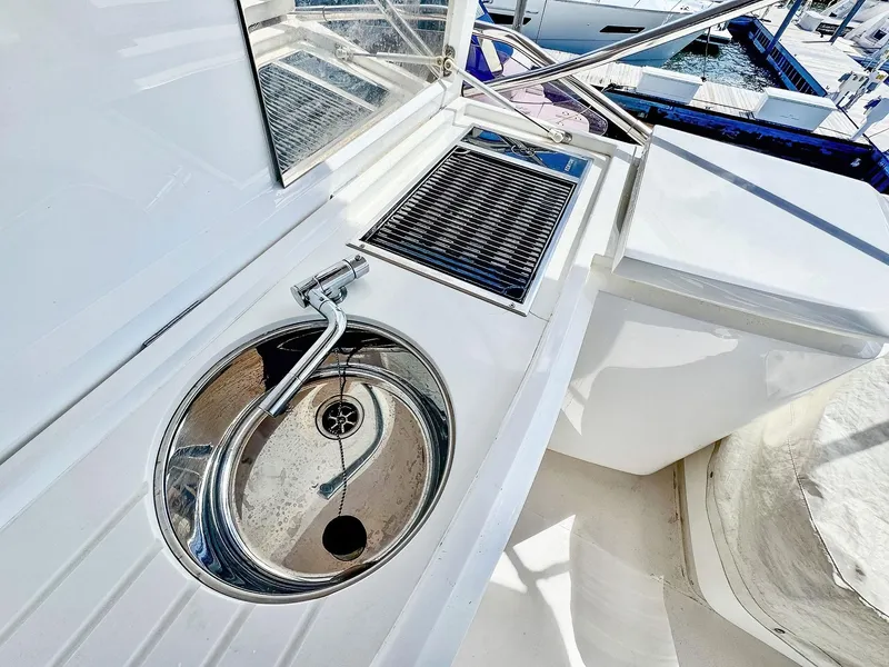 Slide: The Image of Outdoor sink and grill on 2018 Princess S60 yacht deck. - 25
