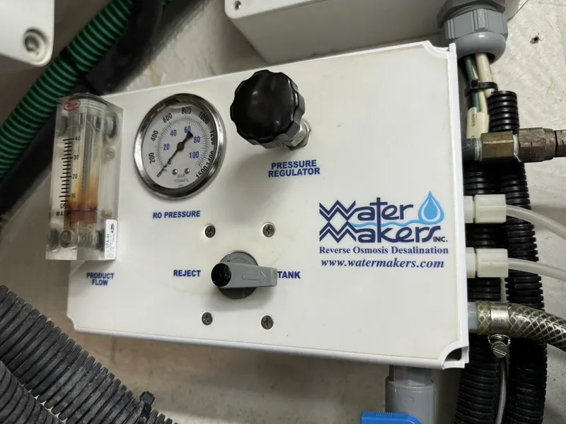 Slide: The Image of Reverse osmosis desalinator control panel on a 2018 Princess S60 yacht. - 74