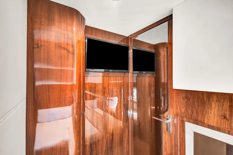 Slide: The Image of Luxurious wood interior of 2018 Fairline Targa 53 OPEN yacht with modern design. - 31