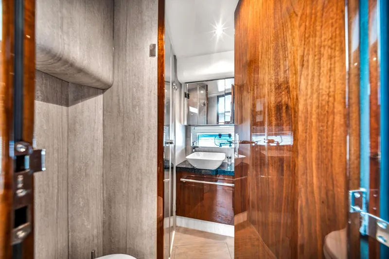 Slide: The Image of Luxurious bathroom interior of 2018 Fairline Targa 53 OPEN yacht. - 45