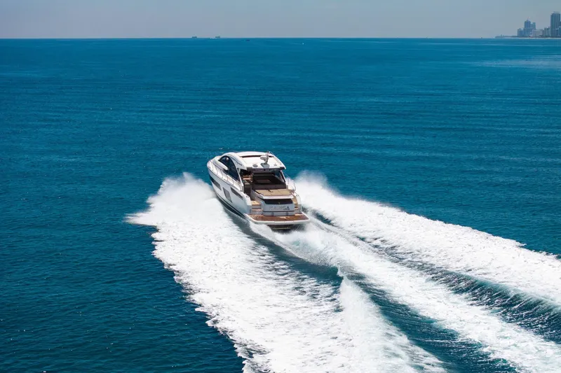 Slide: The Image of 2018 Fairline Targa 53 OPEN yacht cruising on open blue sea. - 51