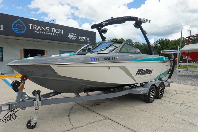 Slide: The Image of 2021 Malibu Wakesetter 22 LSV boat on trailer at Transition Watersports. - 2