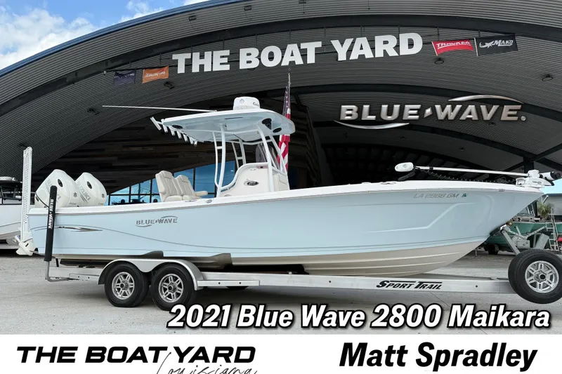 The Image of 2021 Blue Wave 2800 Makaira boat on trailer at The Boat Yard dealership. - 0