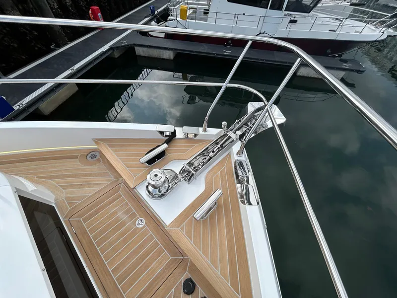 Slide: The Image of Luxurious interior of 2025 Pearl 63 yacht with modern design and elegant furnishings. - 33