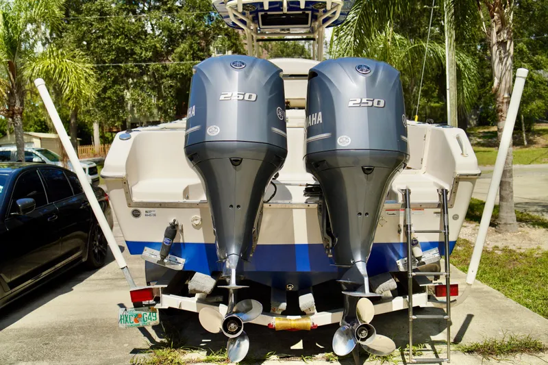 Slide: The Image of 2019 Carolina Skiff Sea Chaser 27 HFC with dual Yamaha 250 engines. - 25