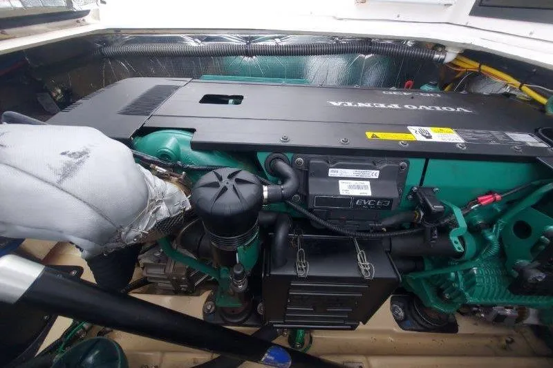 Slide: The Image of Engine compartment of a 2018 Cutwater C-30 CB with Volvo Penta engine. - 80
