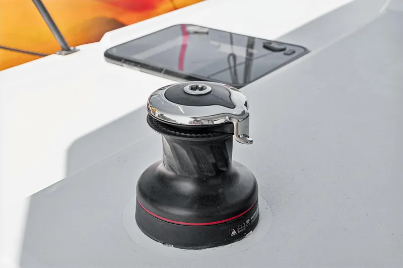 Slide: The Image of Winch on 2024 St Francis 460 yacht deck, featuring sleek design and modern technology. - 114