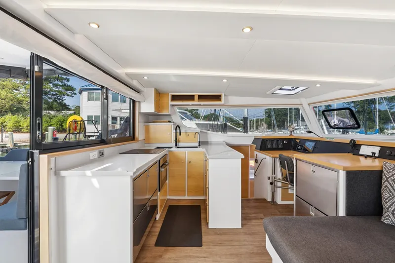 Slide: The Image of Modern interior of 2024 St Francis 460 yacht with sleek kitchen and navigation area. - 41