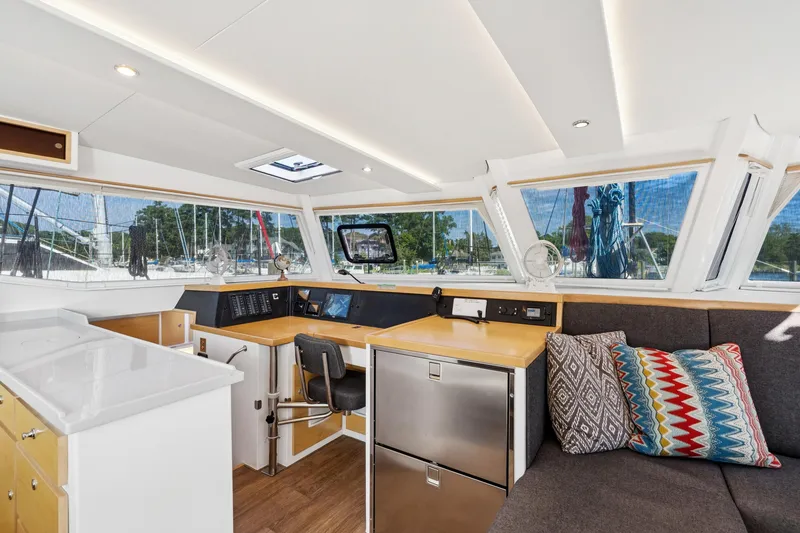 Slide: The Image of Modern interior of 2024 St Francis 460 yacht with sleek design and comfortable seating. - 44