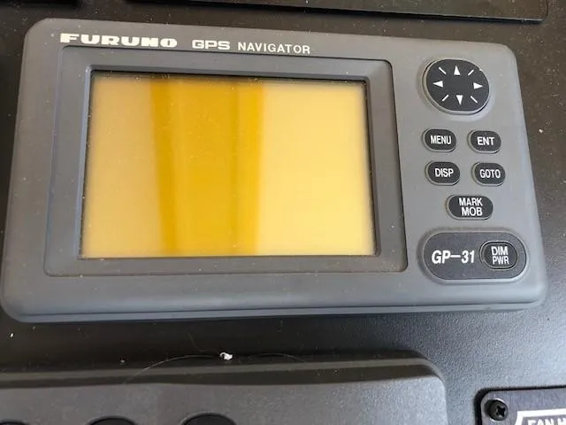 Slide: The Image of Furuno GPS Navigator GP-31 on 1989 Custom Aluminum Pilothouse J Simpson. - 36