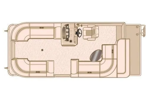Slide: The Image of Top view of 2017 Sylvan Mirage Cruise 8522 CR pontoon boat layout. - 14