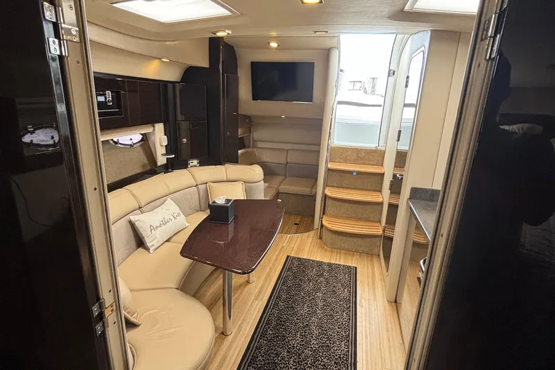 Slide: The Image of Luxurious interior of a 2015 Formula 37 Performance Cruiser with elegant seating and modern amenities. - 38