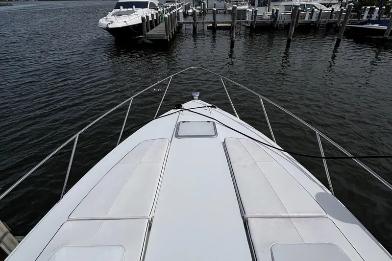 Slide: The Image of 2015 Formula 37 Performance Cruiser docked at marina, view from bow. - 41