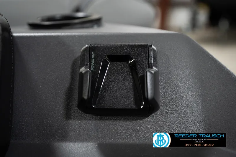 Slide: The Image of Close-up of a Scanstrut mount on a 2026 Bennington 23 SSR boat dashboard. - 35