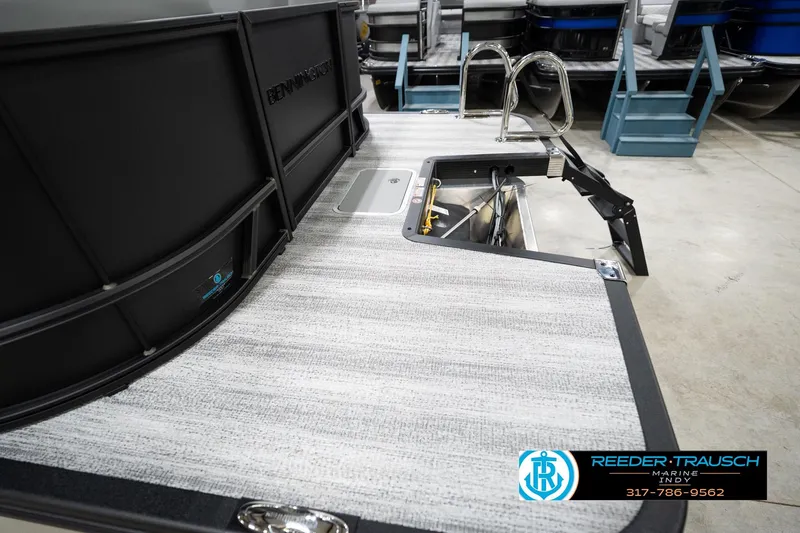 Slide: The Image of 2026 Bennington 23 SSR boat interior with sleek design and modern features. - 56