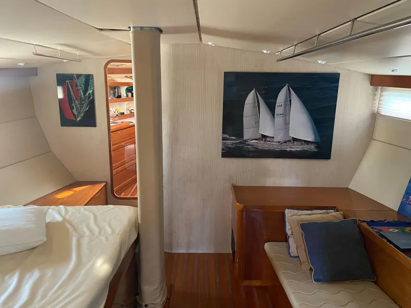 Slide: The Image of Interior of 1995 Kelly Dashew KELLY ARCHER yacht with cozy seating and nautical decor. - 41
