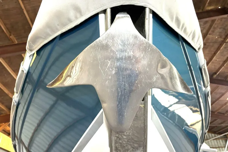 Slide: The Image of Close-up of a 2006 Formula 400 Super Sport Crossover boat's metallic anchor detail. - 11