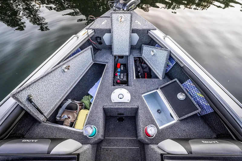 Slide: The Image of 2026 Lund 1975 Tyee boat on trailer at Safelite AutoGlass parking lot. - 6