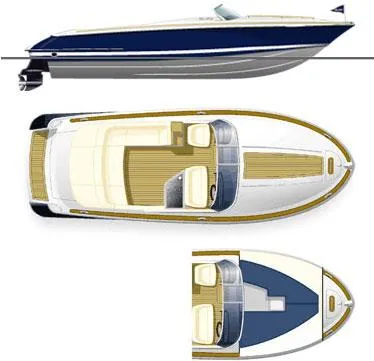 Slide: The Image of 2007 Chris-Craft Corsair 28 boat named "Water Lily" with teak deck and elegant design. - 31