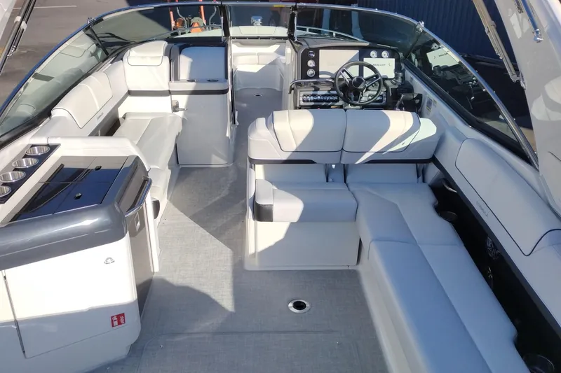 Slide: The Image of 2026 Formula 310 Bowrider interior with luxurious seating and modern design. - 17