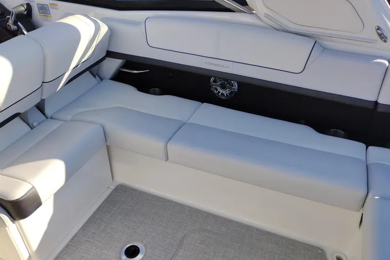 Slide: The Image of 2026 Formula 310 Bowrider interior bathroom with modern fixtures and sleek design. - 19