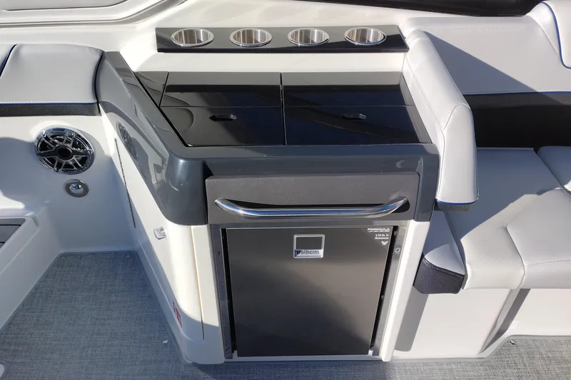 Slide: The Image of 2026 Formula 310 Bowrider interior with sleek cabinetry and modern sink design. - 20