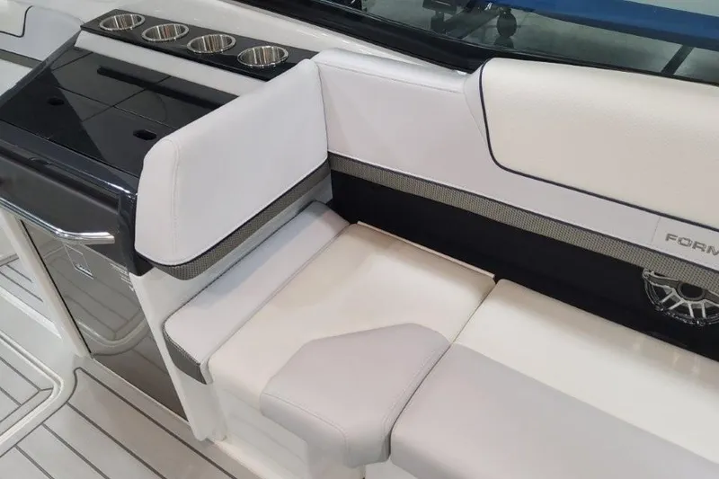 Slide: The Image of 2026 Formula 310 Bowrider interior with sleek seating and modern design elements. - 87