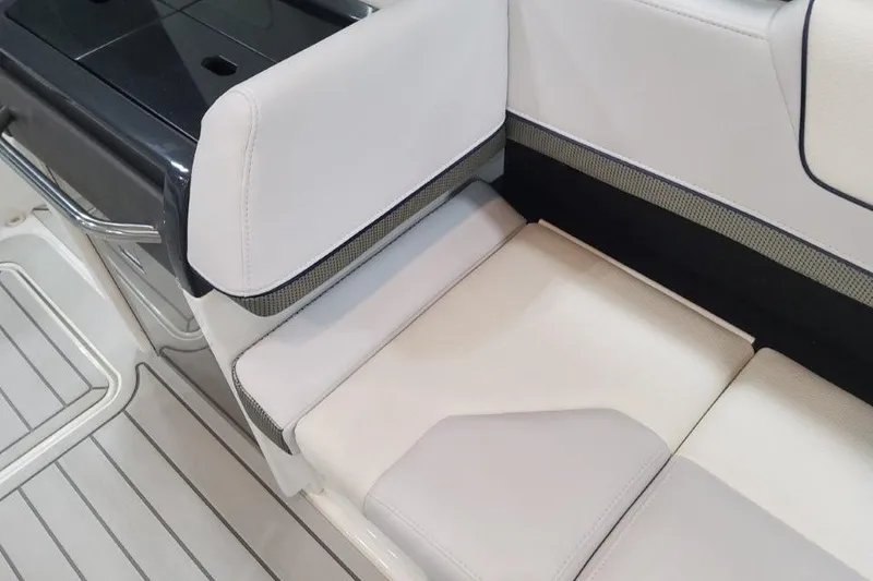 Slide: The Image of 2026 Formula 310 Bowrider interior seating with sleek, modern design and comfortable upholstery. - 90