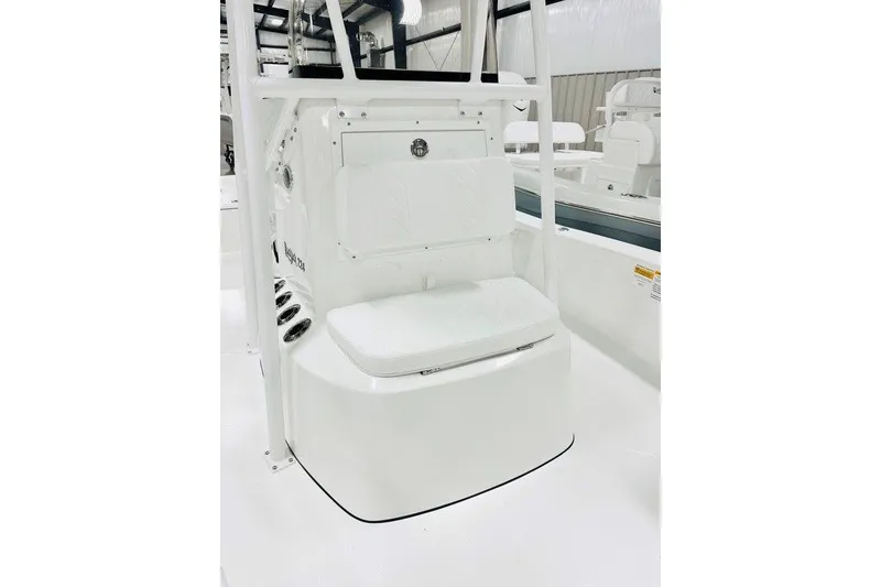 Slide: The Image of 2026 BlackJack 224 boat interior with white seating and console design. - 9