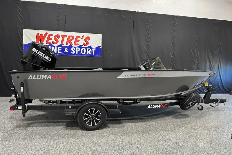 The Image of 2026 Alumacraft Competitor 185X Side Console boat on display at Westre's Marine & Sport. - 0