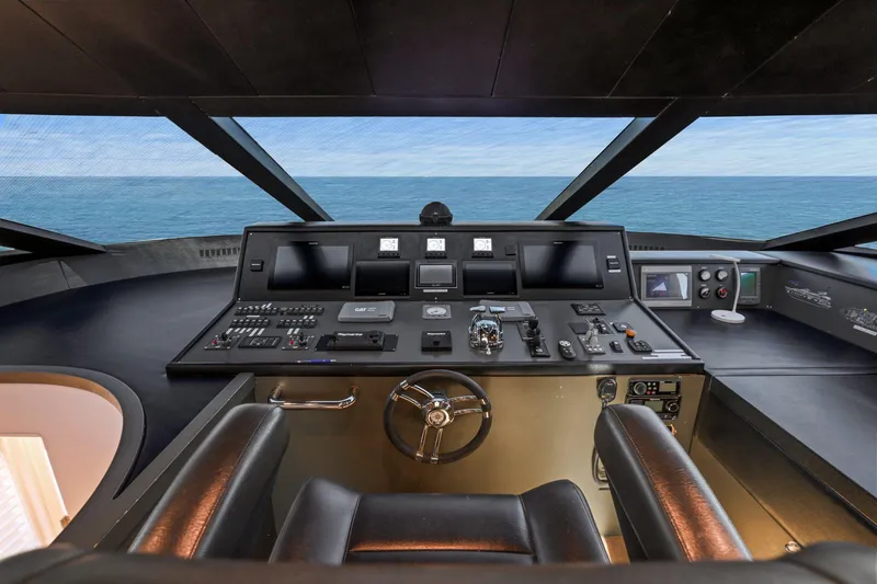 Slide: The Image of Luxurious helm of 2011 Mengi Yay 115 MY yacht with ocean view. - 37