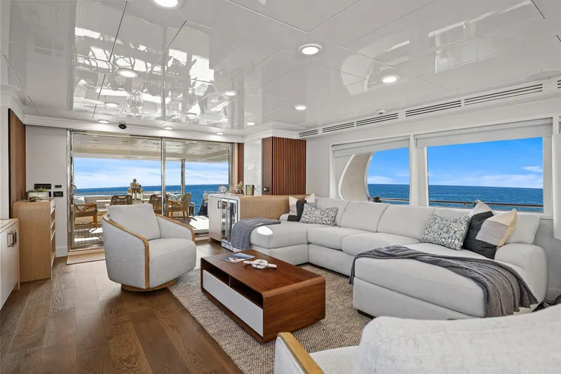Slide: The Image of Luxurious interior of 2011 Mengi Yay 115 MY yacht with ocean view and elegant furnishings. - 41