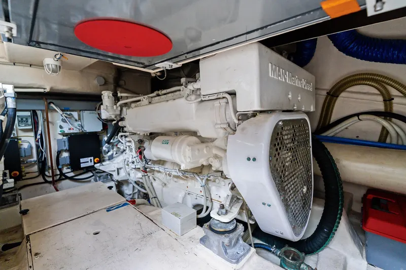 Slide: The Image of Engine room of 2014 Riva Rivarama Super yacht with MAN marine diesel engine. - 37