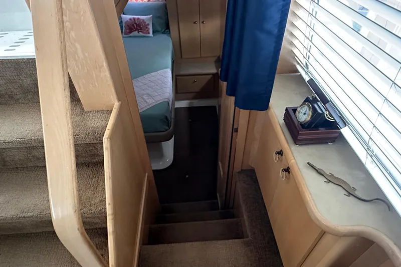 Slide: The Image of 1998 Carver 445 Aft Cabin Motor Yacht engine hours gauge showing 2206.6 hours. - 48