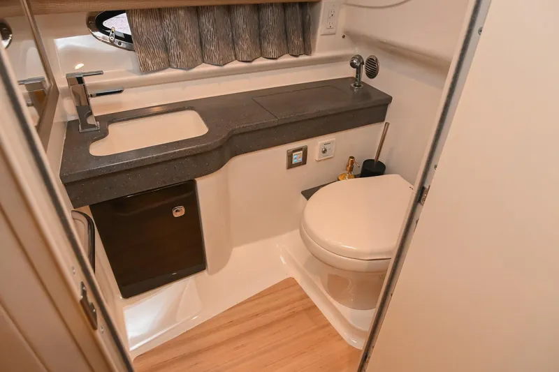 Slide: The Image of 2014 Formula 350 Sun Sport bathroom with modern sink and toilet. - 62