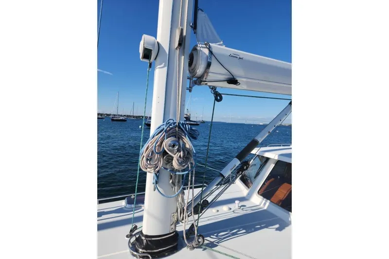 Slide: The Image of Sailboat mast and rigging on a 2008 Bruckmann 50 MKII, with ocean view. - 10