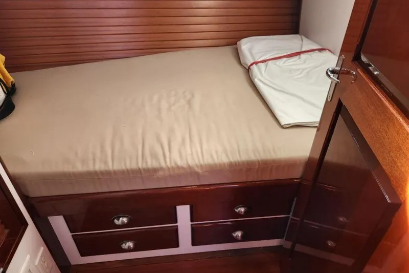 Slide: The Image of Cozy cabin bed with storage drawers in 2008 Bruckmann 50 MKII yacht. - 32