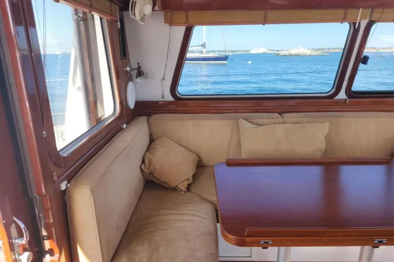 Slide: The Image of Cozy interior of 2008 Bruckmann 50 MKII yacht with ocean view through windows. - 41
