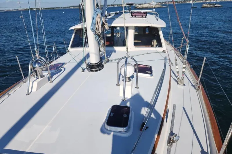 Slide: The Image of 2008 Bruckmann 50 MKII sailboat deck with ocean view. - 7