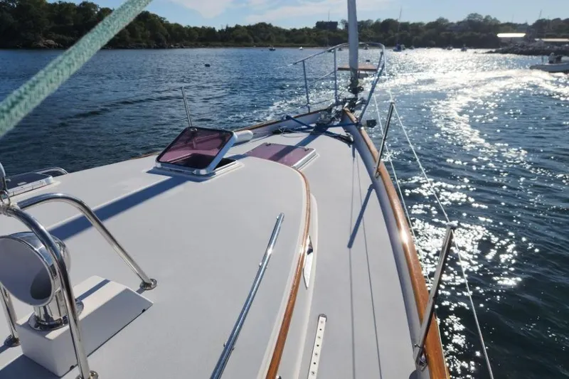 Slide: The Image of Sailing on a 2008 Bruckmann 50 MKII yacht, glistening water, sunny day. - 9