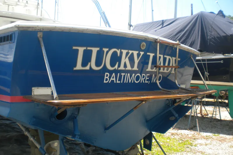 Slide: The Image of 1979 Bertram 31 Flybridge Cruiser named "Lucky Lady" in Baltimore, MD. - 28