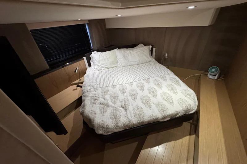 Slide: The Image of Luxurious bedroom interior of 2013 Sessa Marine C44 Cruiser yacht. - 34