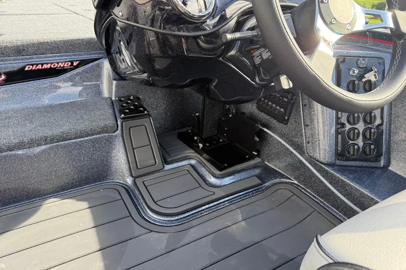 Slide: The Image of 2026 Phoenix 921 Elite X II boat interior with two cushioned seats and steering wheel. - 20